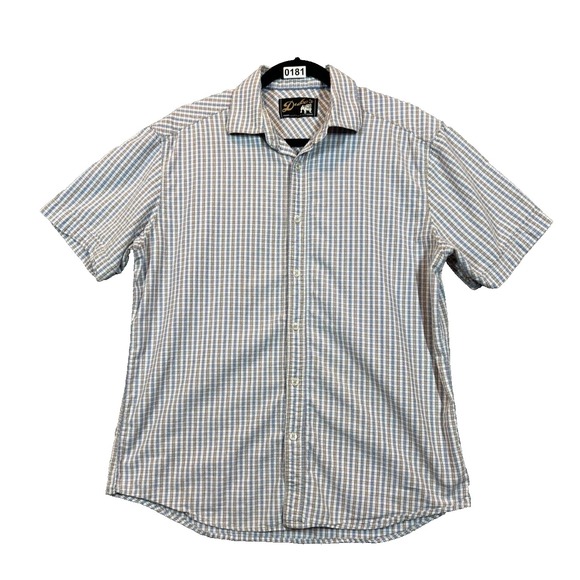 Other - Dukes Plaid Short Sleeve Button Front Shirt Mens Large Western Cowboy